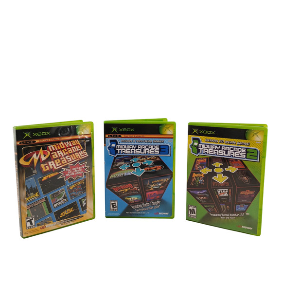Midway Arcade Treasures 1,2 & 3 Microsoft Xbox Retro Classic GameCube Collection - Picture 1 of 16